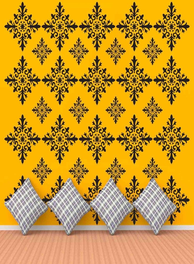 ARandNJ Stencils for Wall Painting Pack of 1 (Size:- 16X24 Inch) Pattern Theme- Rhombus Print DIY Reusable Design Suitable for Bedroom, Drawing Room, Living Room, Entrance & Office Decoration - Image 3